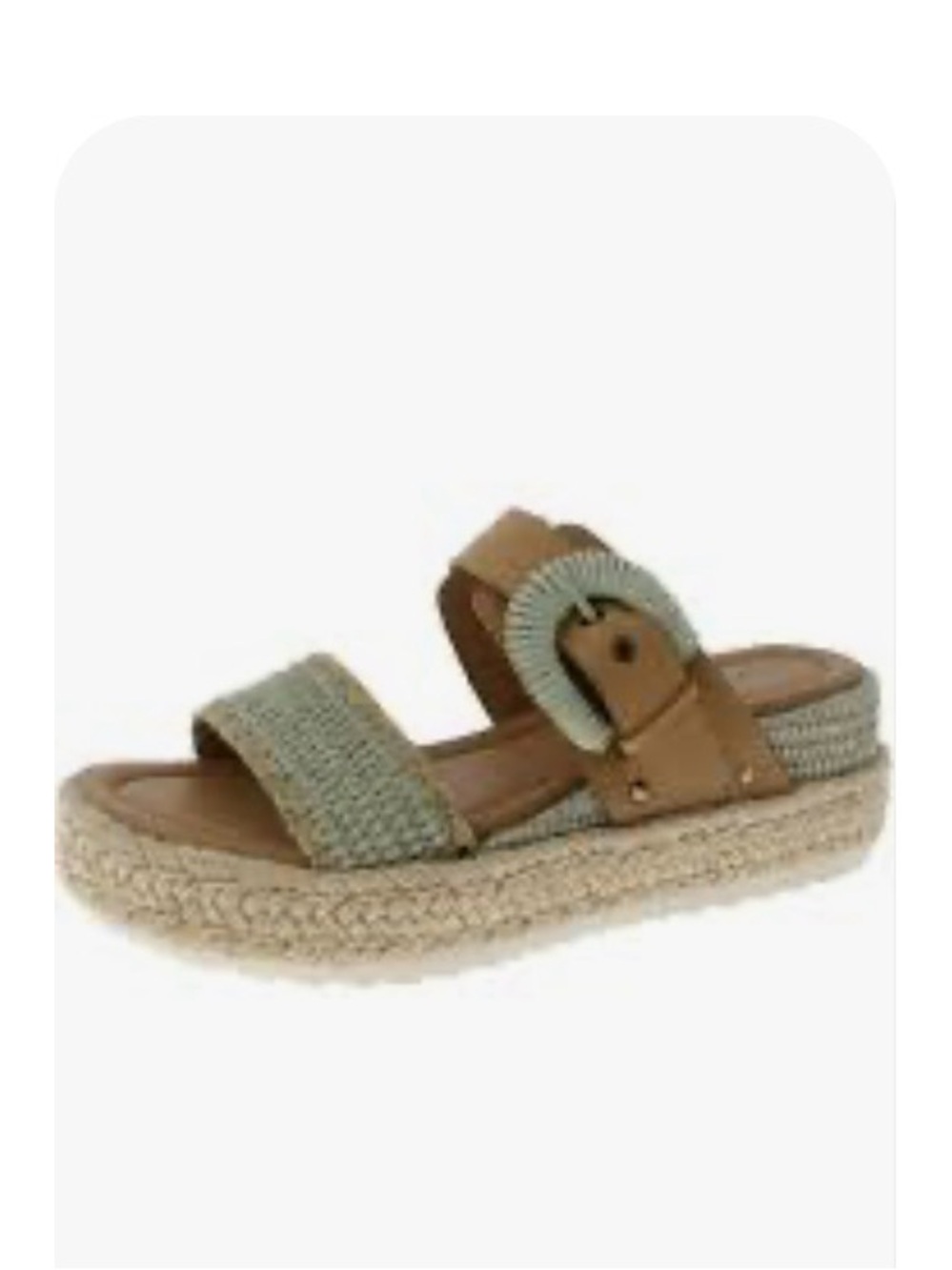 Earth womens Colla Wedge Sandal light green brand new